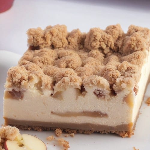 Apple Crumb Cheesecake Bar.