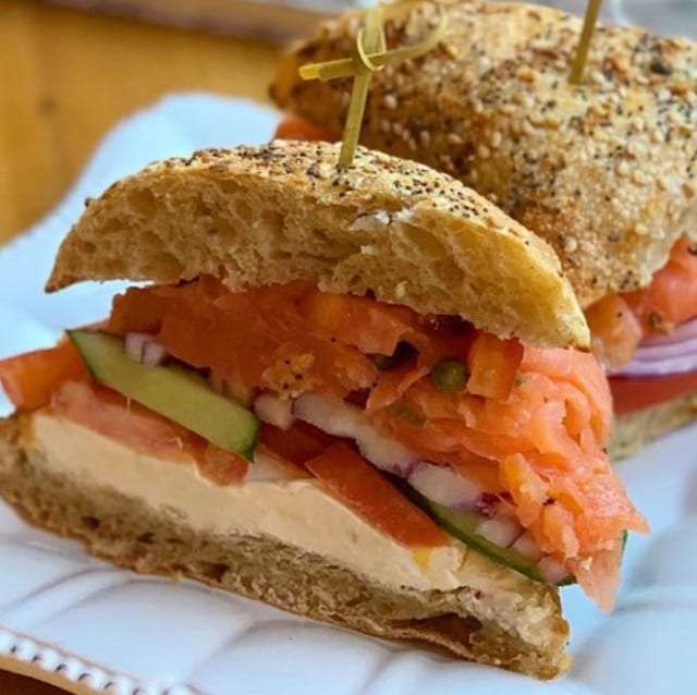 Smoked Salmon Special Sandwich.
